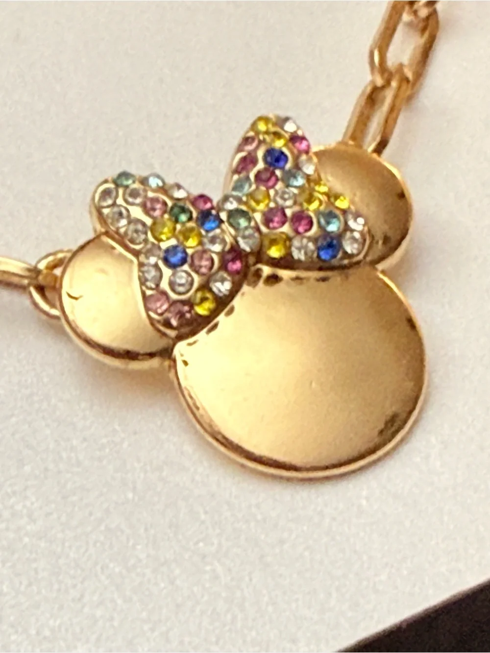 Disney x BaubleBar Minnie Mouse Gold-Tone Pendant Necklace
